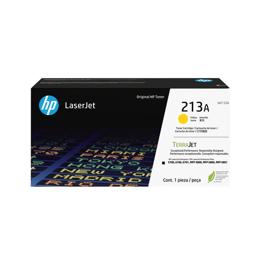 [W2132A] Tóner HP 213A Amarillo Estándar con TerraJet
