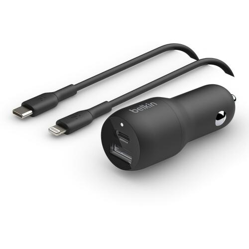[CCB004BT1MBK-B5] Cargador de Carro Dual Belkin 37W PPS 