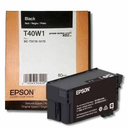 [T40W120] Cartucho de Tinta Epson T40W UltraChrome XD2 80ml, Negro