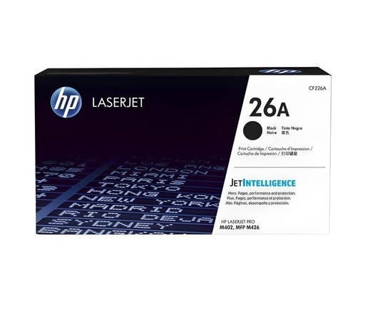 [CF226A] Cartucho de Tóner H.P. Negro LaserJet Original CF226A =26A