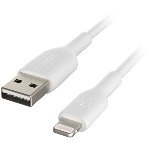 [CAA001bt1MWH] Cable Belkin BoostCharge de USB Tipo A a Lightning 1Mts Blanco