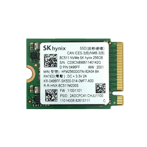 [HFM256GDGTNI-82A0A-BA] Unidad de Estado Solido SK Hynix BC511 NVMe 256GB  M.2 2230 PCIE