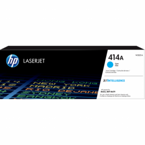 [W2021A] Cartucho de Tóner HP 414A Cian LaserJet Original