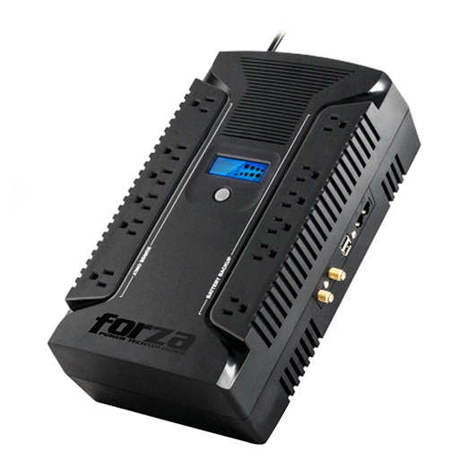[HT-1000LCD] UPS 1000VA Forza HT-1000LCD 600W 12 Tomas