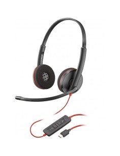 [8X228A6] Auriculares Estéreo Poly BlackWire 3220 USB Tipo C/A Negro
