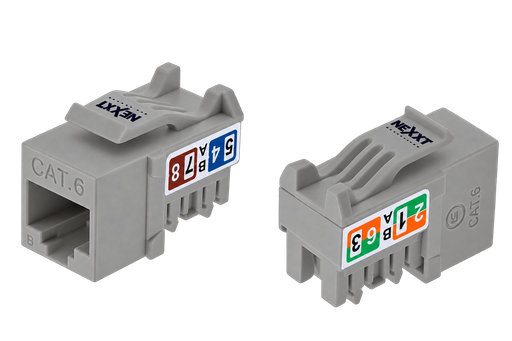 [PCGKJC6TYRJGR] Keystone Jack Nexxt Solutions Infrastructure Cat6 Gris 1000 Mbps