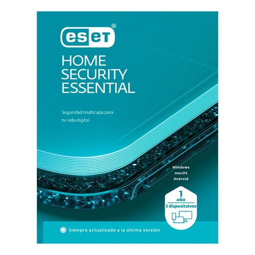 [EHSE-BX1-3D] Licencia ESET Home Security Essential 3 *FÍSICA* 1 Y Vigencia