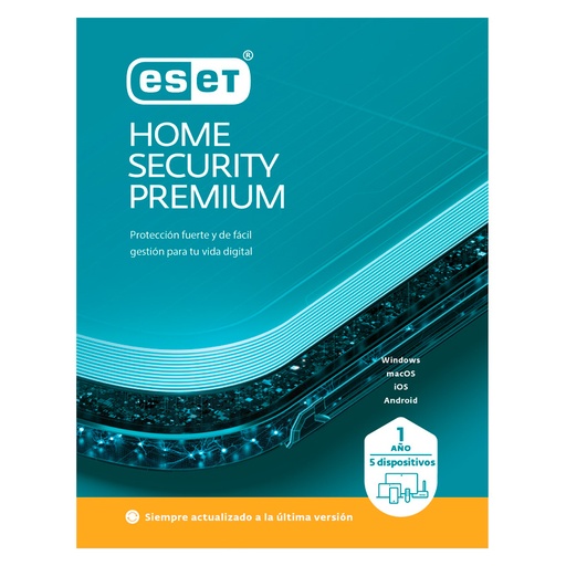 [EHSP-ESD1-5D] Licencia ESET Home Security Premium 5 *DIGITAL* 1 Y De Vigencia
