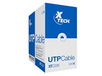 [XTC-226] Bobina de Cable UTP RJ-45 4 Pares Cat6 1000ft / 305m - 12V - Velocidad de 1Gbps - 24AWG  - Plástico PVC Gris
