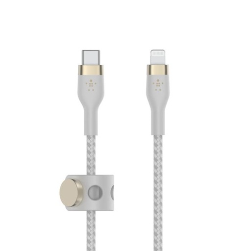 [CAA011bt3MWH] Cable de Carga Trenzado Belkin Lightning 3m Color Blanco