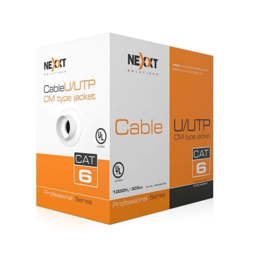 [AB356NXT31] Bobina de Cable UTP Cat6 con Revestimiento CM 24AWG 305m gris
