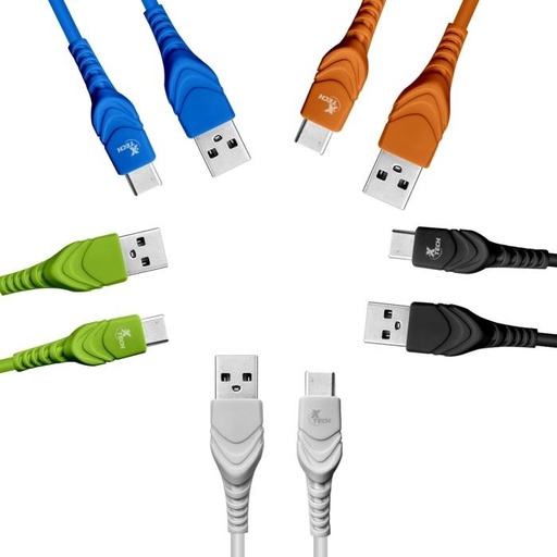 [XTG-238] Kit Cables de Carga Xtech XTG-238 De Carga USB A a USB C 1.8m 10 Unidades