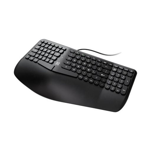 [KBK-260S] Teclado Alámbrico Ergonómico Klip Xtreme Evolve USB con Reposa Manos Español
