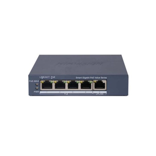 [DS-3E1505P-EI/M] Switch  Hikvision DS-3E1505P-EI/M de 4 Puertos Gigabit PoE 45W