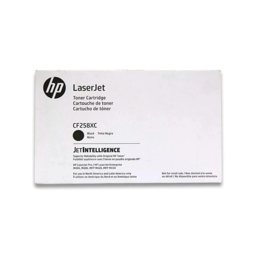 [CF258XC] HP TONER - CF258XC - BLACK 58X - (caja blanca)