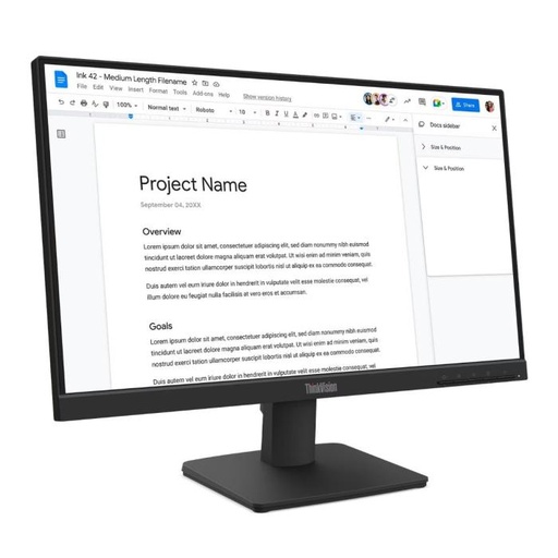[64CBKAR6LA] Monitor Lenovo ThinkVision S22-4e FHD 1920 x 1080 de 22" HDMI y VGA 3y